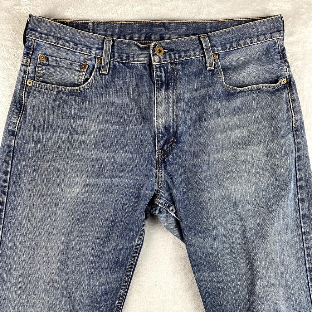Levis Jeans Mens 36x32 Blue 569 Loose Straight Fit Baggy Wide Leg Faded Denim